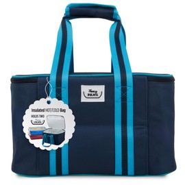 Fancy Panz - Navy Blue Insulated Casserole Carrier Bag - Insulated Thermal Bags for Hot & Cold Food Holds 2 Standard Size Fancy Panz - 2 Pockets - Food Container - Hosting Essentials