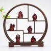 BRABUD Feng Shui 2in Red Resin Laughing Buddha Statue Figurines