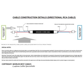 WORLDS BEST CABLES 2.5 Meter – Directional High-Definition Audio Interconnect Cable Pair CUSTOM MADE using Mogami 2549 wire and Amphenol ACPR Die-Cast, Gold Plated RCA Connectors