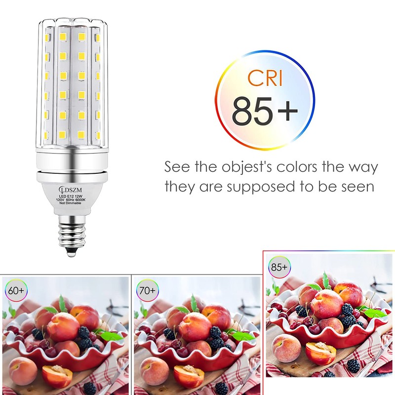 E12 LED Corn Light Bulbs, 12W Equivalent 100W, 1200 Lumen