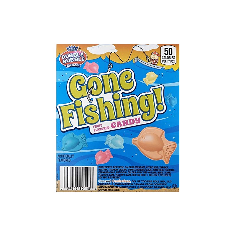 Candy Retailer Gone Fishing Fish Shaped Hard Candy 1 Lb