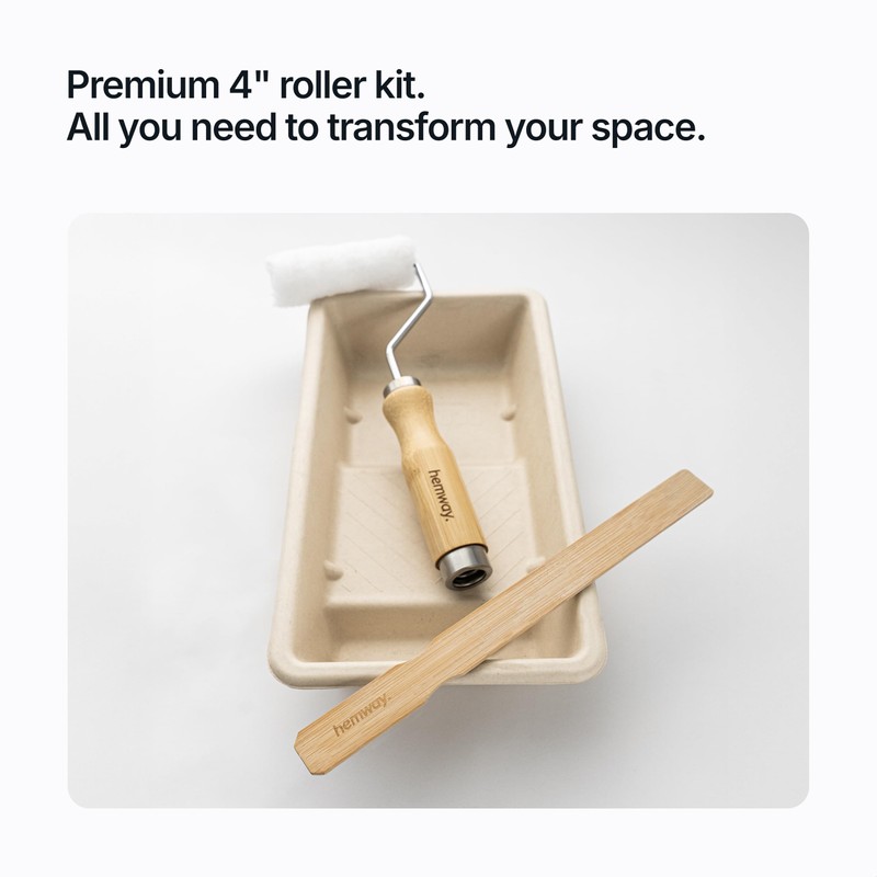 Hemway Premium Decorating Tools Bamboo Paint Roller Kit Set |