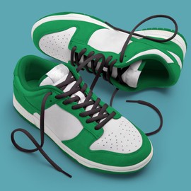 Miscly Oval Athletic Shoe Laces, Multiple Lengths and Colors Available (Black, 36″ (91 cm))