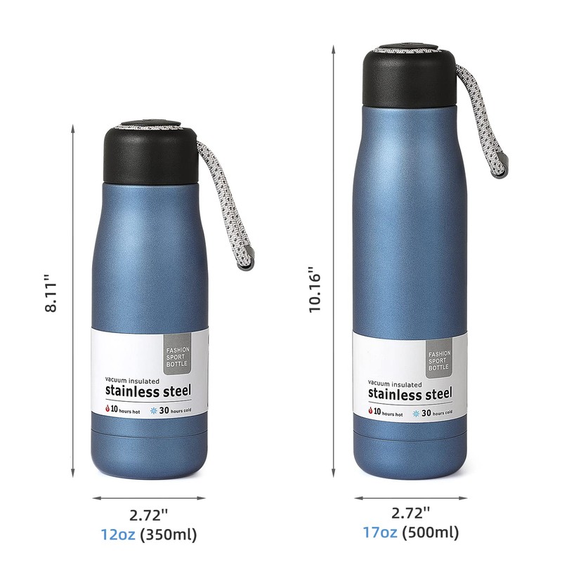 Small Water Bottle 12 oz, Dusgut Insulated Water Bottle,Stainless Steel,Wide