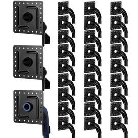 Pushglossy 30 Pack 1/2 Inch PEX Bend Supports with Mounting Plates, 90 Degree Galvanized Metal Tubing Brackets, Black Pipe Holders for Plumbing Installation
