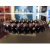 RAYON GARNET bead bracelet MEN Stretch 10mm Untreated 7 7.5