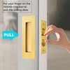 Pocket Door Handles,6 inch Recessed Flush Finger Pulls with Edge