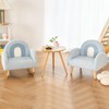 INFANS Kids Sofa, Toddler Rocking Chair with Solid Wooden Frame,