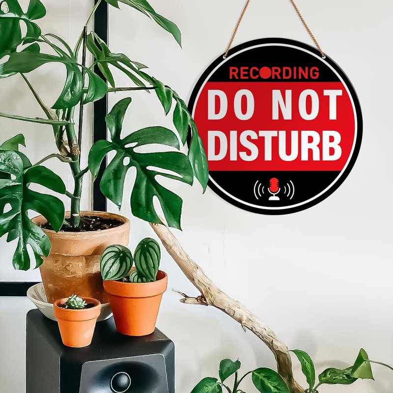 HSNBT Recording Studio Door Sign, Recording in Progress Do Not