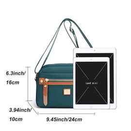 JIANLINST Crossbody Bag for Women Small Wallet Purses Ladies Shoulder Bags Messenger Handbags with Multiple Pockets Acid blue