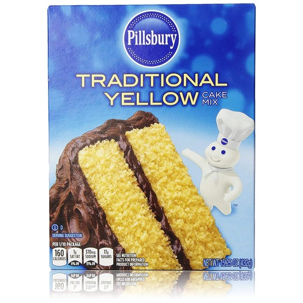 Pillsbury Traditional Yellow Cake Mix 15.25 Oz (Pack of 2)