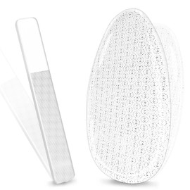FUYUERO Heel Shaving, Exfoliation, Nano Glass, Heel File, Foot Sole, Exfoliation, Exfoliating Care, Fully Washable, Exfoliating Care, Case Included (Oval Shape + Nail File)