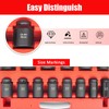 TONYNOL 1/2 Inch Drive Deep Impact Socket Set,6-Point, Metric Sizes(25-50mm),14