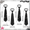 Shyyween 4 Pcs Punk Metal Chain Necktie for Women Men