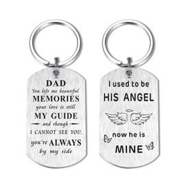 DEGASKEN Sympathy Gift for Loss of Father, Bereavement Gifts Memorial Keychain Grieving for Loss of Dad Presents