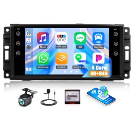 [4+64G] Android 15 Car Stereo for Jeep Wrangler JK 2007-2018/Compass/Patriot&Chrysler/Dodge RAM Charger,7 Inch Car Radio with Wireless Carplay&Android Auto|Bluetooth 5.0 FM/RDS WiFi GPS EQ SWC