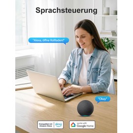 Maxcio WLAN Touch Roller Shutter Switch for Smart Home with Voice Control