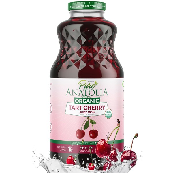 Organic Tart Cherry Juice by Pure Anatolia - USDA Organic,