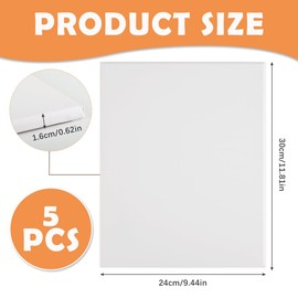 YOPEUC Set of 5 Artist Framed Canvas,24x30 CM Blank Canvas Boards for Painting 1.6cm Thick,Art Canvas for Painting,Painting Canvas Board for Kids & Artist,Stretched Canvases