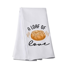 PWHAOO Bread Bakery Kitchen Towel A Loaf of Love Kitchen Towel Sourdough Loaf Dish Towel Bread Lover Gift (Loaf of Love T)