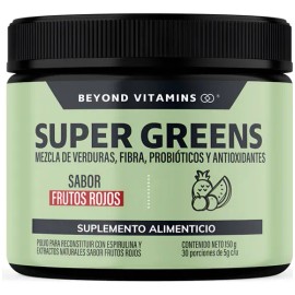 Super Greens | Super Blend Sabor Frutos Rojos | 30 Porciones Frutos Rojos