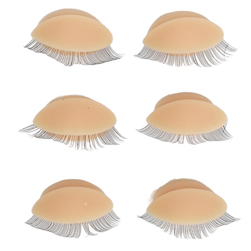 Eyelash Extension Face Mannequin 3 Pairs Removable Eyelids Single Layer