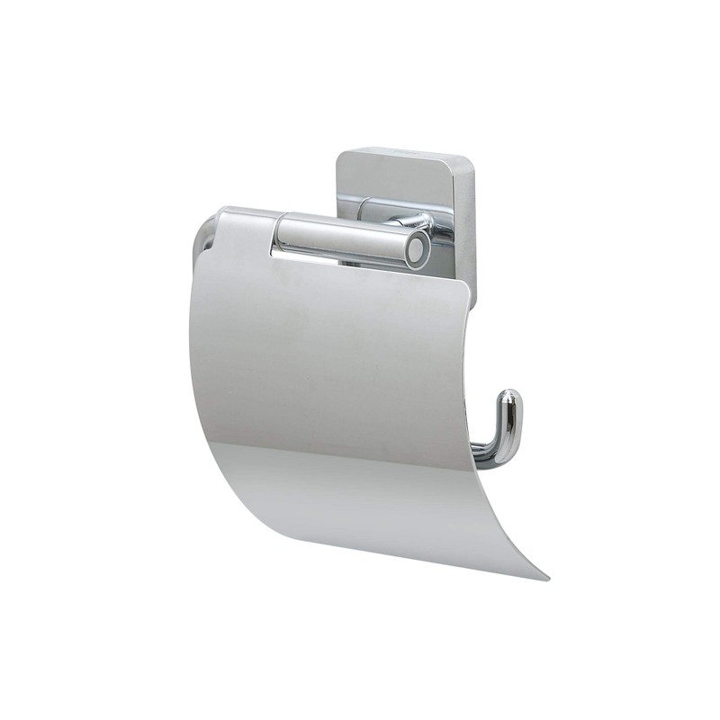 Tiger Onu Toilet Roll Holder with Cover, Stainless Steel, Chrome,