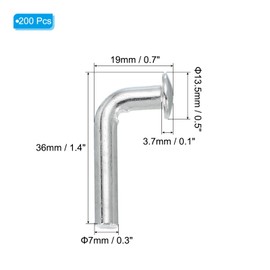 MECCANIXITY M7x50mm Universal Pallet Rack Safety Bolt, Pallet Rack Drop Pin, Round Head Pallet Rack Safety Bolts Accessory Shelving System for Warehouse Home DIY Shelving Silver Pack of 200
