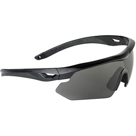 Swiss Eye Nighthawk Sunglasses 3 Interchangeable Lenses Black Rubber Frame
