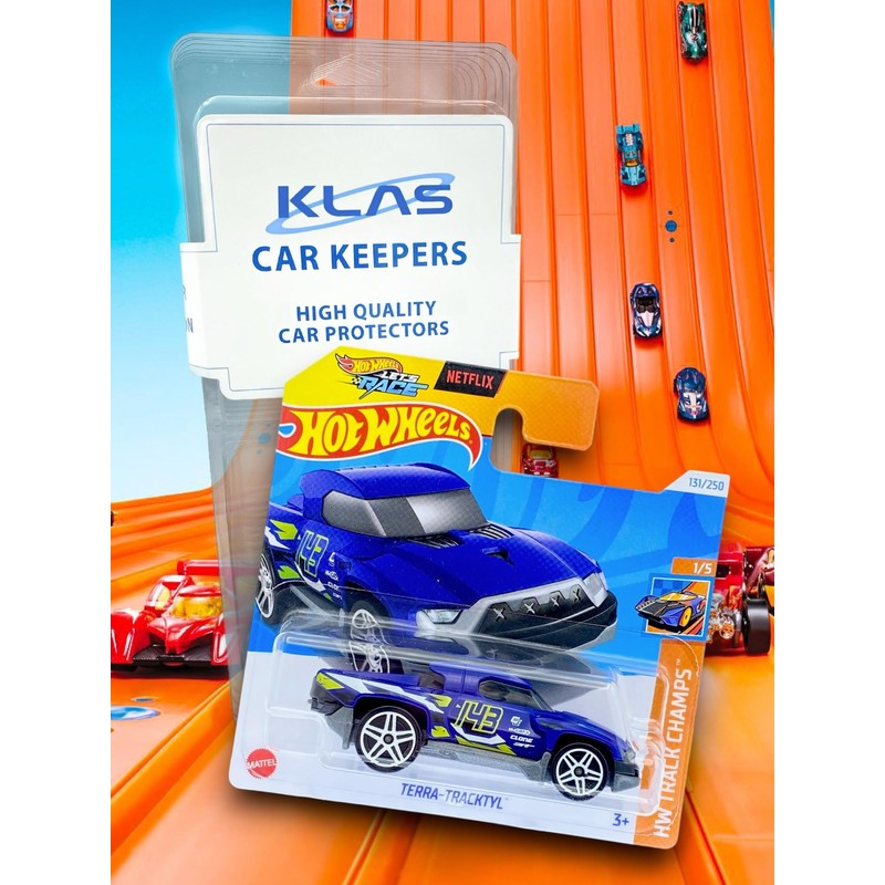 Hot Wheels Terra-Tracktyl (Blue, Yellow & White Let's Race) 1/5