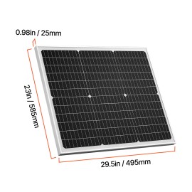12V 50W Solar Battery Charger Upgraded MPPT Controller IP65 Waterproof Mono Solar Panel Trickle Charger for MaintainingDefault: Default