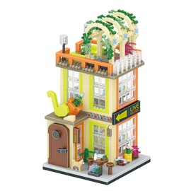 XIU Music Cafe Building Kits Toys, (1050pcs) Music cofe House Mini Building Block Sets for Adults, Small Shop House Playsets,Creative Gift for Kids Age 8 +