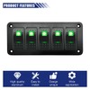 5 Way Rocker Switch Panel, Aluminium Rocker Toggle Switch Housing