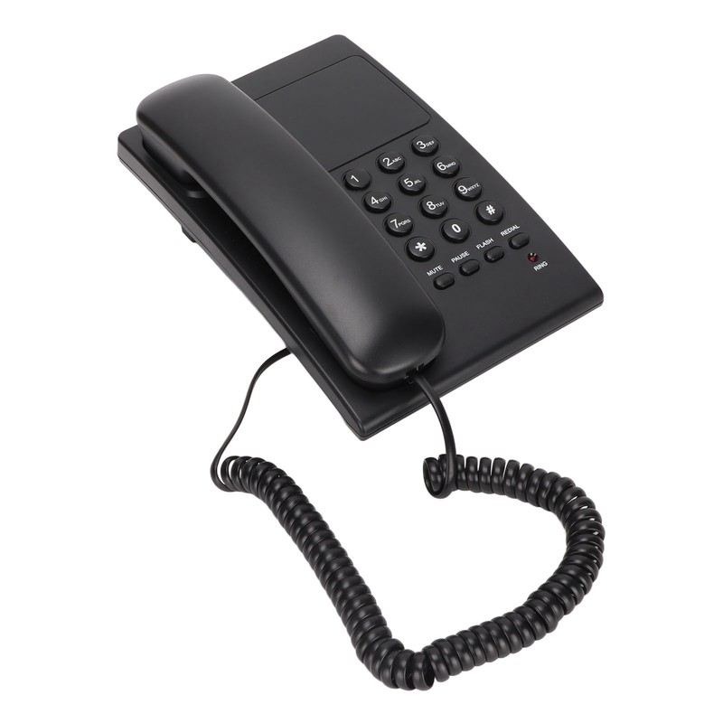 Home Corded Landline LED Indication Bell Mute Hands Free Speed