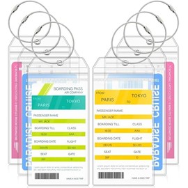 Kofferanhänger für Kreuzfahrten 19x11cm, 6 Kreuzfahrt Gepäckanhänger für Aida TUI Mein Schiff, Robuste Wasserfeste PVC Transparente Kofferanhänger, Cruise Luggage Tag mit 6 Verschraubbaren Metallband