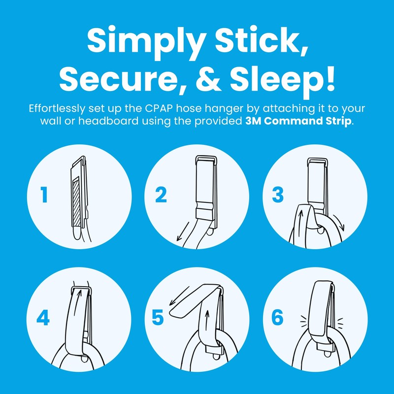 CPAP Tube Holder - for Bed, Wall & Headboard, Perfect