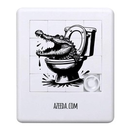 Azeeda 'Crocodile In Toilet' Sliding Puzzle (PZ00038644)