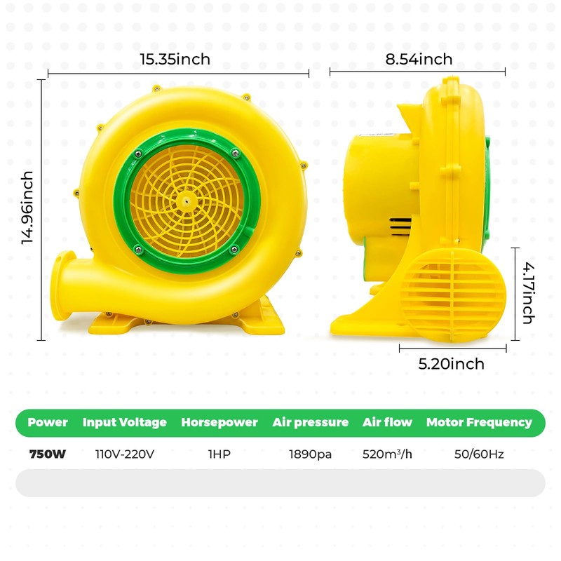 GOFAFALO Bounce House Blower Air Blower for Bounce House Water