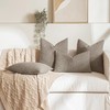 MIULEE Textured Boucle Throw Pillow Cover Light Brown Accent Solid