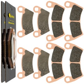 Caltric Front and Rear Brake Pads for Polaris Ranger EV LEV LSV 4X4 2010-2015