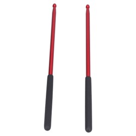 Aluminum Drumstick Musical Instrument Accessory with NonSlip Handle for Drummers(Red )