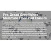 Pro-Graad 13” 330mm Grey/White Melamine Eraser Floor Pad, 68482, 5