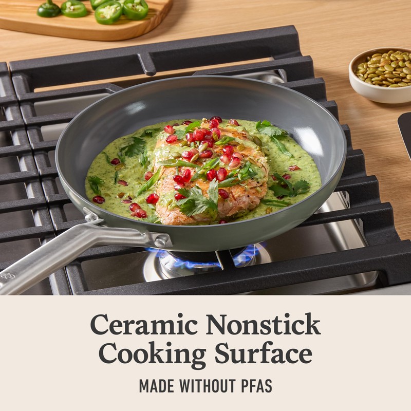 Calphalon® Ceramic Nonstick 8" and 10" Frying Pan Set, Silver
