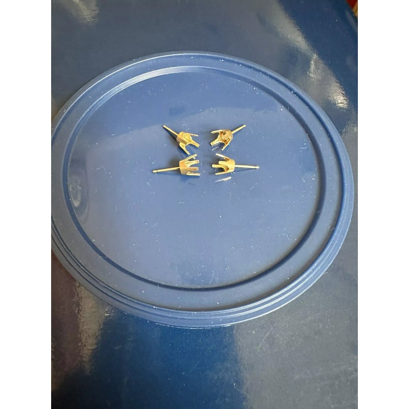 0.80ct 14K yellow gold stud earring mounting setting push back