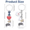HUAAPLEGO 2Pcs Cute Alloy Enamel Pets Dog Keychain Puppy Key