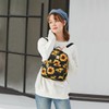 Sunflower Mini Backpack Purse Black, Adorable Lightweight Flower Floral Girls