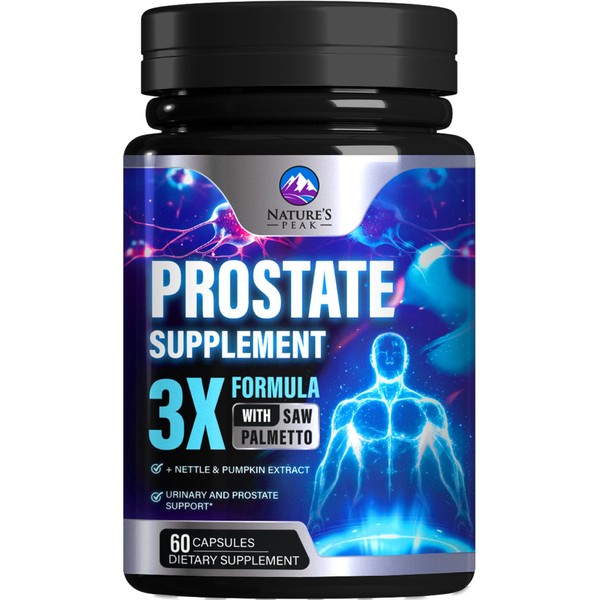 Prostate Health Supplements for Men - Potent 3X Formula with