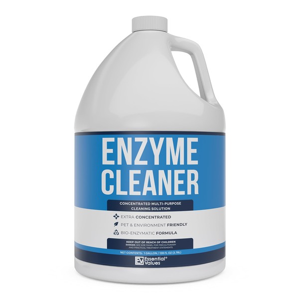 Enzyme Cleaner (1 Gallon / 128 Fl OZ), Drain Cleaner, Made in USA – Multi-Purpose Solution- Stop Odors in its Tracks | Odor Eliminator, Stain Remover, General Cleaning – for Residential & Commercial