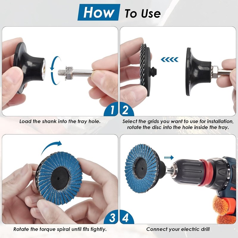24Pcs Die Grinder Sanding Disc, 2 Inch Flap Disc Set