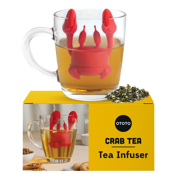 NEW!!! Crab Tea Infuser by OTOTO - Cute Tea Infuser, Tea Accessories For Tea Lovers, Cute Kitchen Accessories, Funny Gifts, Tea Infusers For Loose Tea, Loose Leaf Tea Steeper, Tea Diffuser Kitchen